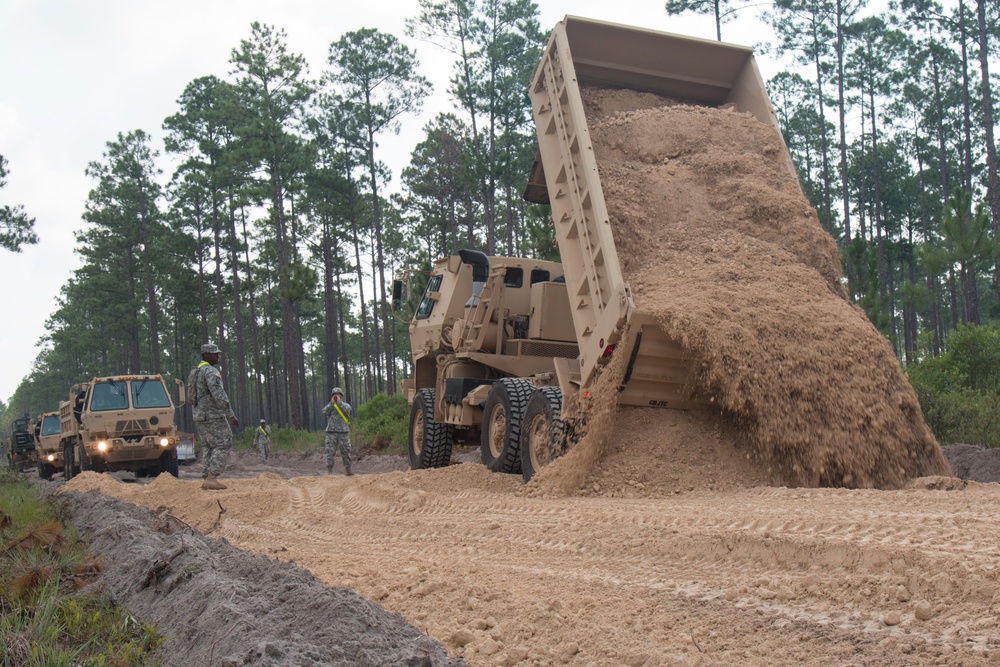 526th Engineer Company grades road