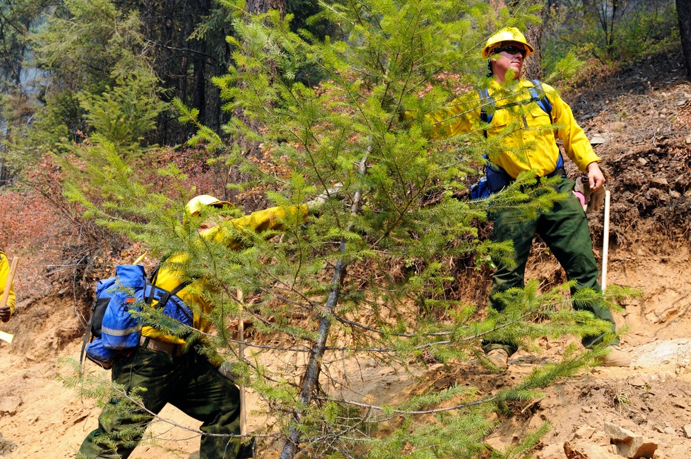 Soldiers fight fire with fire