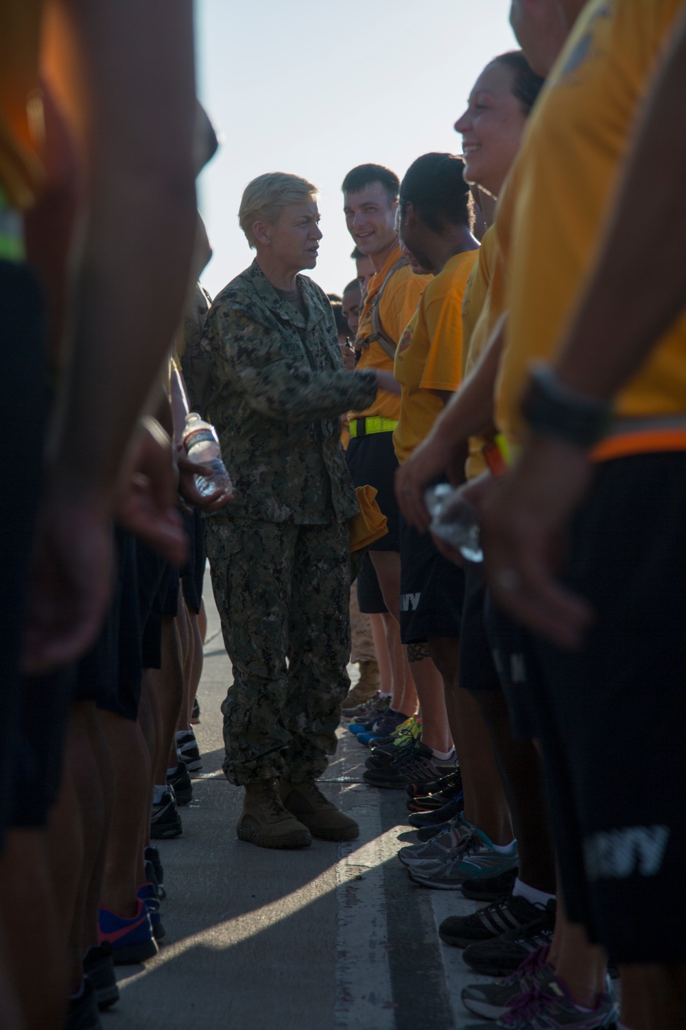 3D MAW Commanding General and Assistant Wing Commander take U.S. Navy Chief Selectees for a run at Mirarmar