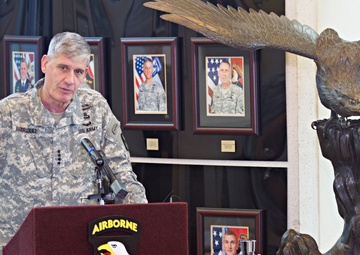 Gen. Rodriguez speaks during JMUA presentation