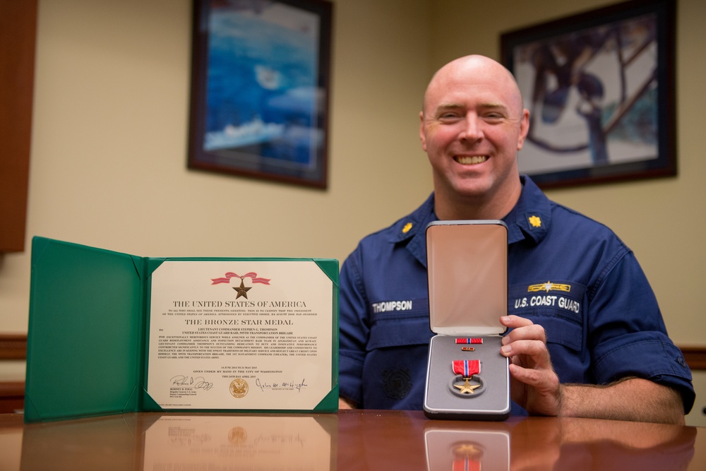 Coast Guard presents Bronze Star medal to commander of RAID team