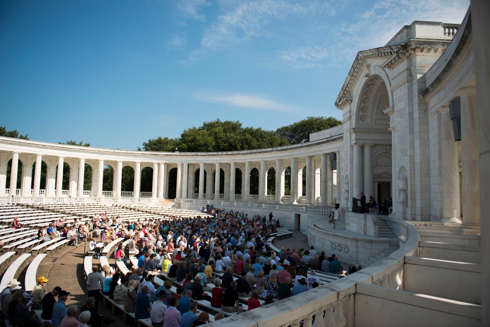 The Vietnam Helicopter Pilots Association Living Tree Memorial Dedication takes place in Arlington National Cemetery