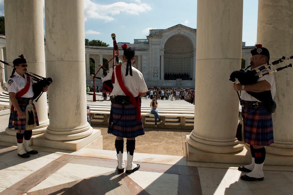 The Vietnam Helicopter Pilots Association Living Tree Memorial Dedication takes place in Arlington National Cemetery