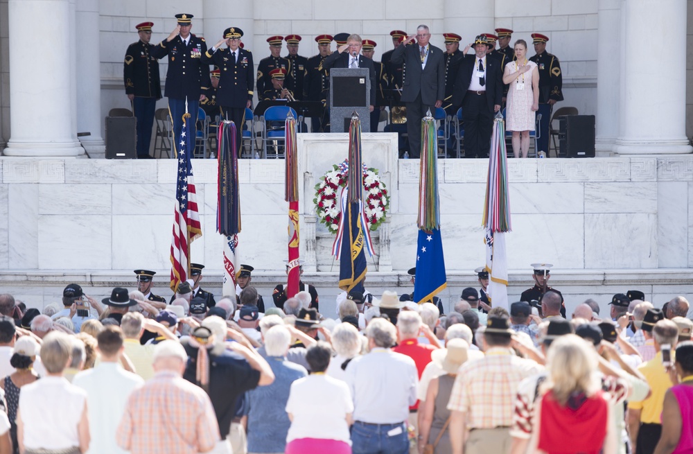 The Vietnam Helicopter Pilots Association Living Tree Memorial Dedication takes place in Arlington National Cemetery