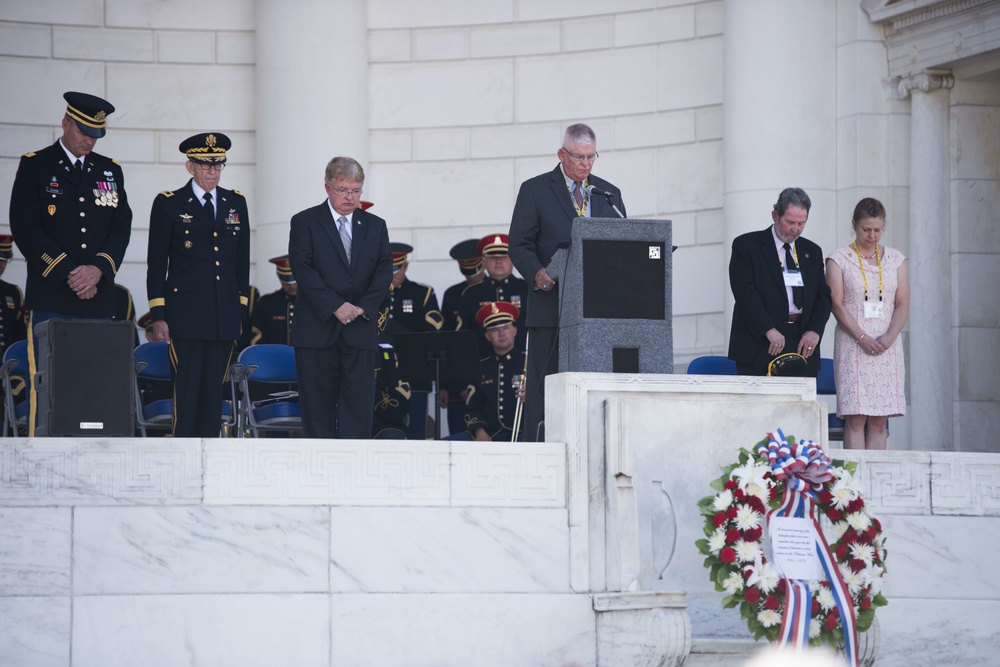 The Vietnam Helicopter Pilots Association Living Tree Memorial Dedication takes place in Arlington National Cemetery