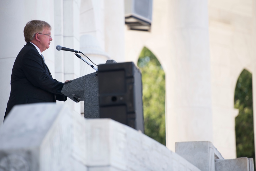 The Vietnam Helicopter Pilots Association Living Tree Memorial Dedication takes place in Arlington National Cemetery