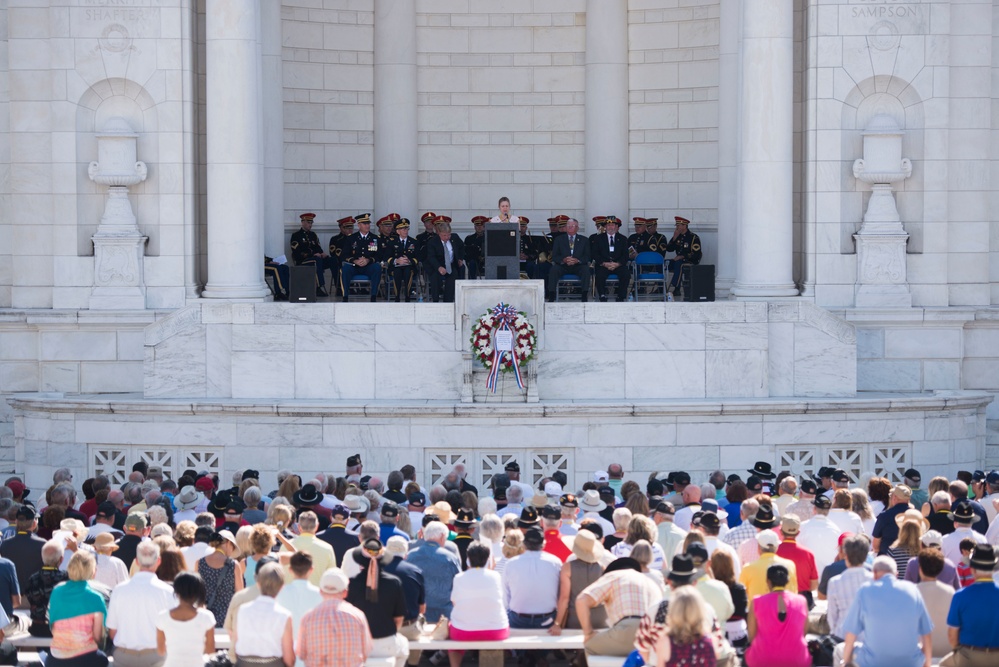 The Vietnam Helicopter Pilots Association Living Tree Memorial Dedication takes place in Arlington National Cemetery