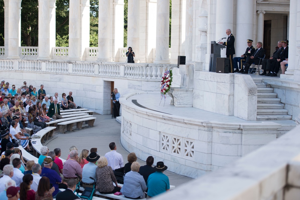 The Vietnam Helicopter Pilots Association Living Tree Memorial Dedication takes place in Arlington National Cemetery