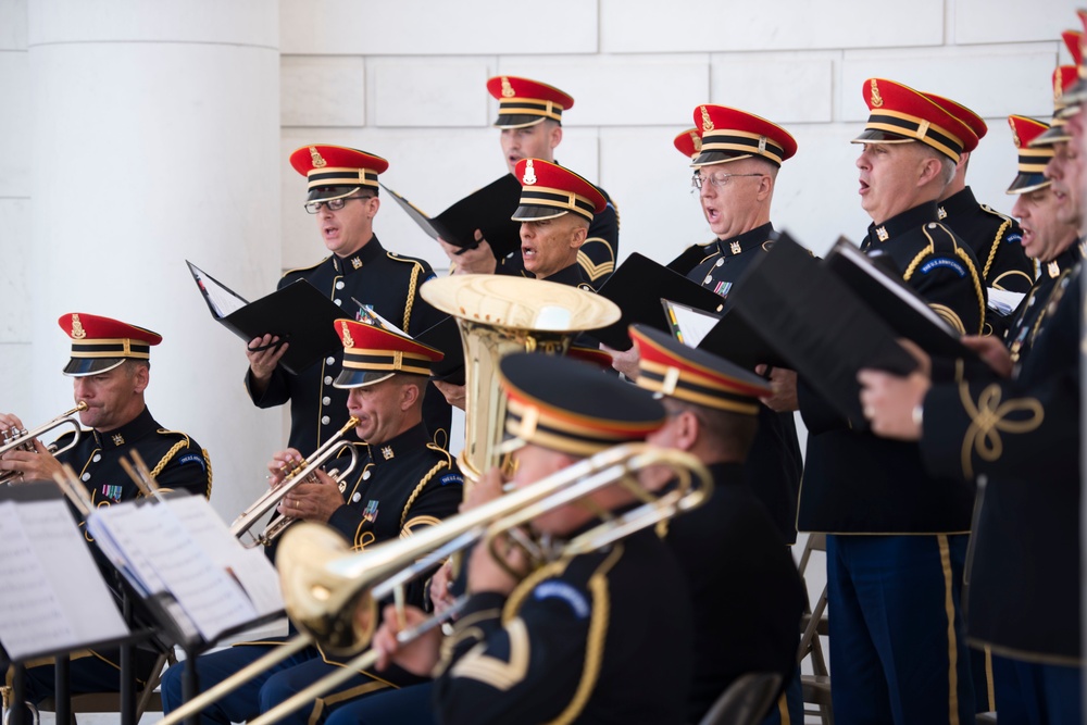 The Vietnam Helicopter Pilots Association Living Tree Memorial Dedication takes place in Arlington National Cemetery