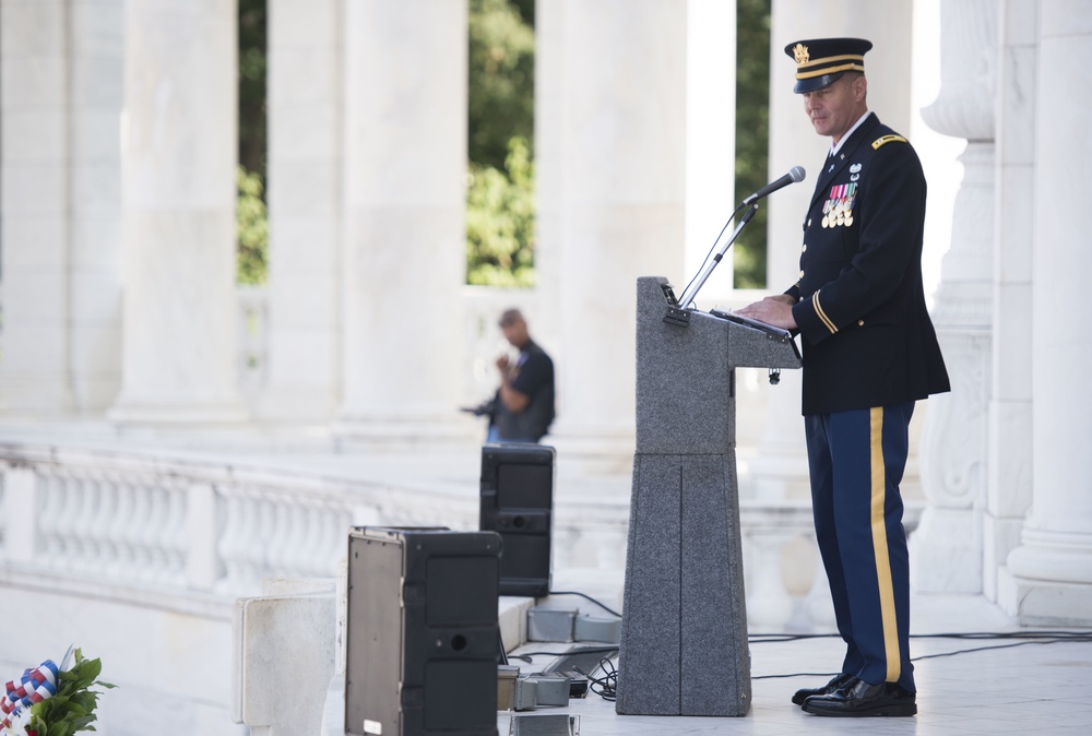 The Vietnam Helicopter Pilots Association Living Tree Memorial Dedication takes place in Arlington National Cemetery