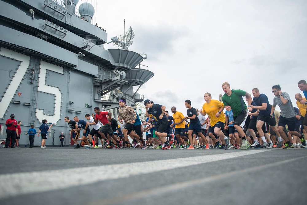 USS Harry S. Truman Sailors participate in 5K
