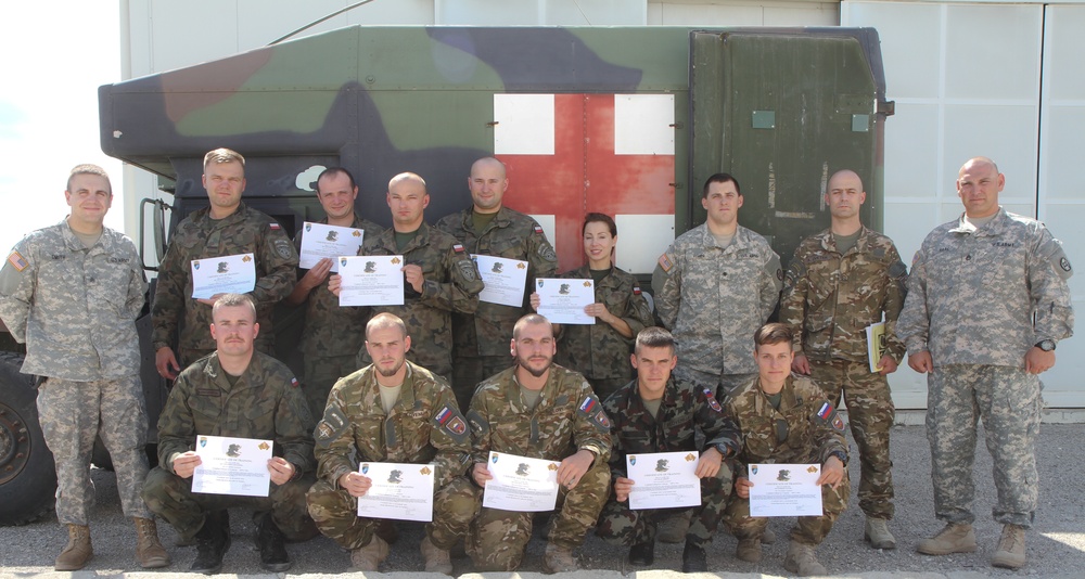 North Carolina National Guard medics train Slovenian and Polish armed forces combat life saving