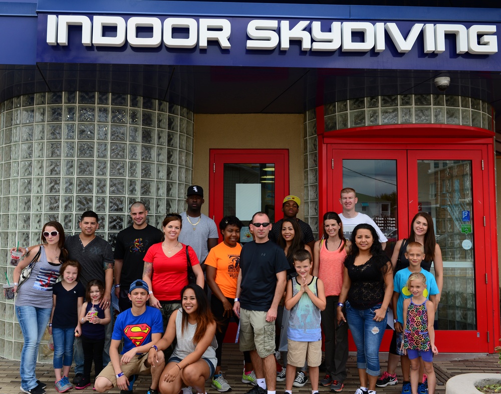 Recharge for Resiliency takes service members indoor skydiving