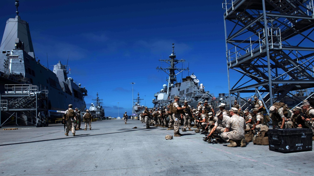 Loading up, shipping out: Marines, sailors, partner nations begin Exercise Dawn Blitz 2015