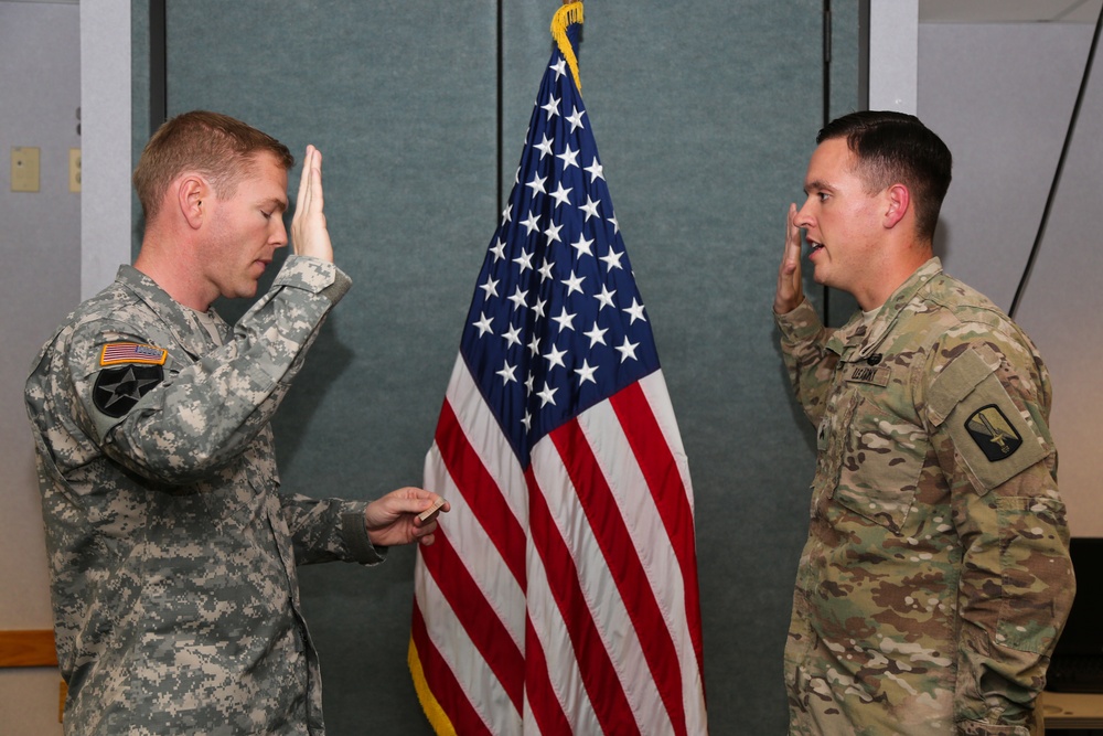 55th Signal Company (Combat Camera): Cpl. Huley Re-enlistment Ceremony