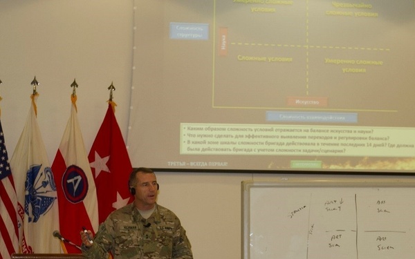 Maj. Gen. Hickman leads discussion