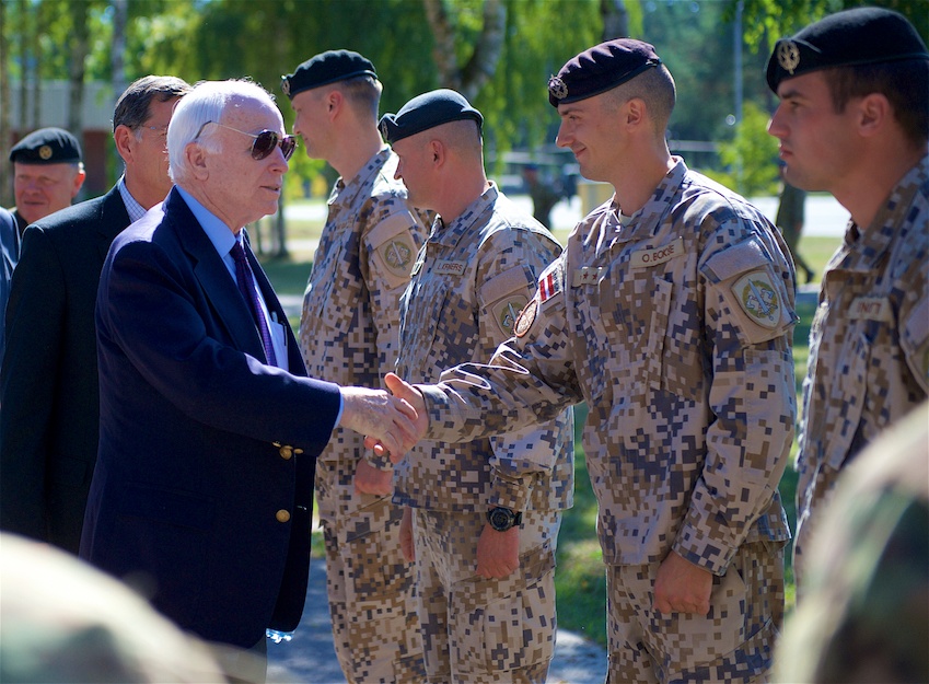 Sen. McCain visits troops in Latvia