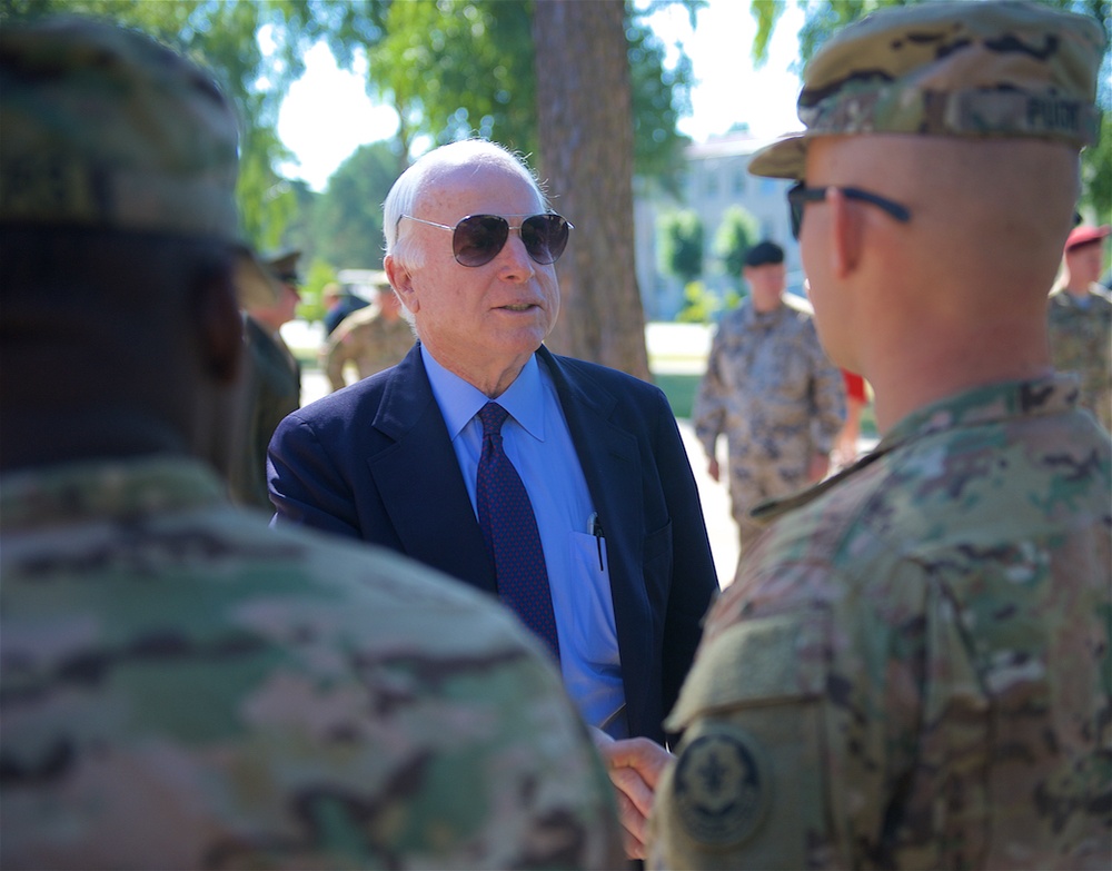 Sen. McCain visits troops in Latvia