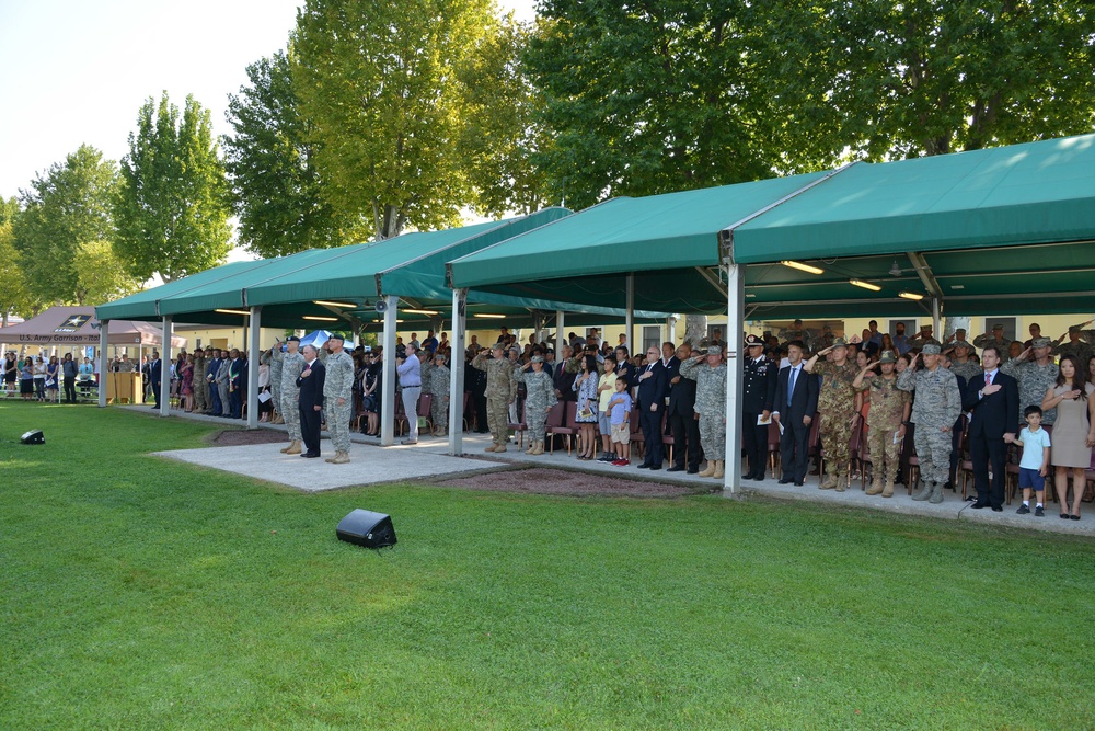 Change of command ceremony, US Army Garrison Vicenza, Italy