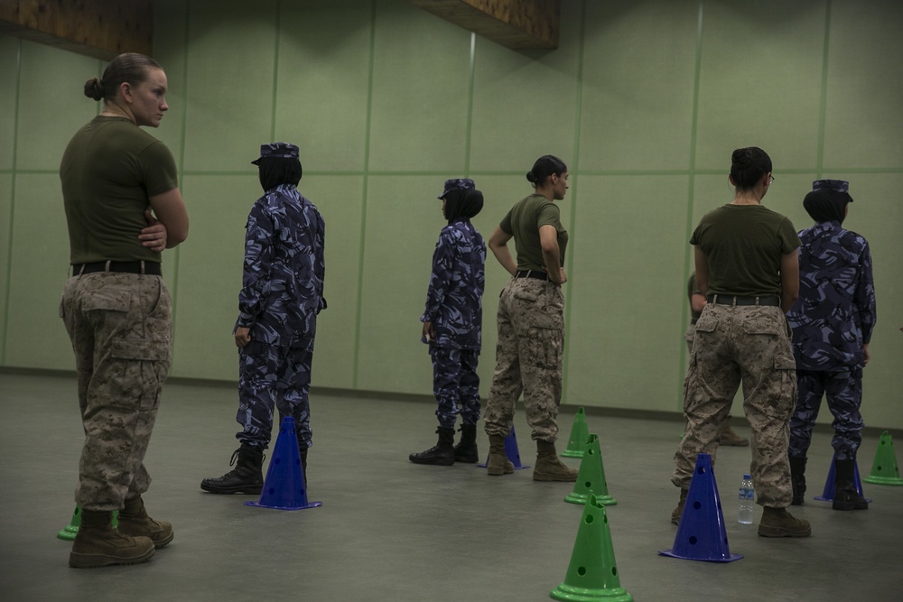 Female US, Qatari service members share tactics