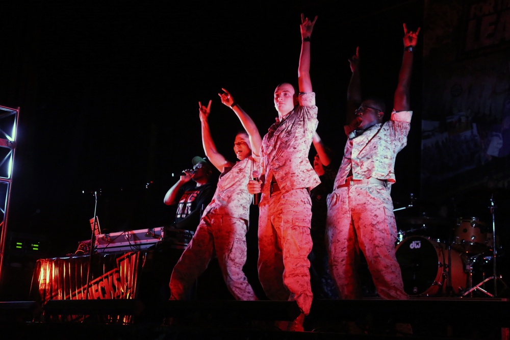 Marines gather for entertainment icons at air station appreciation event