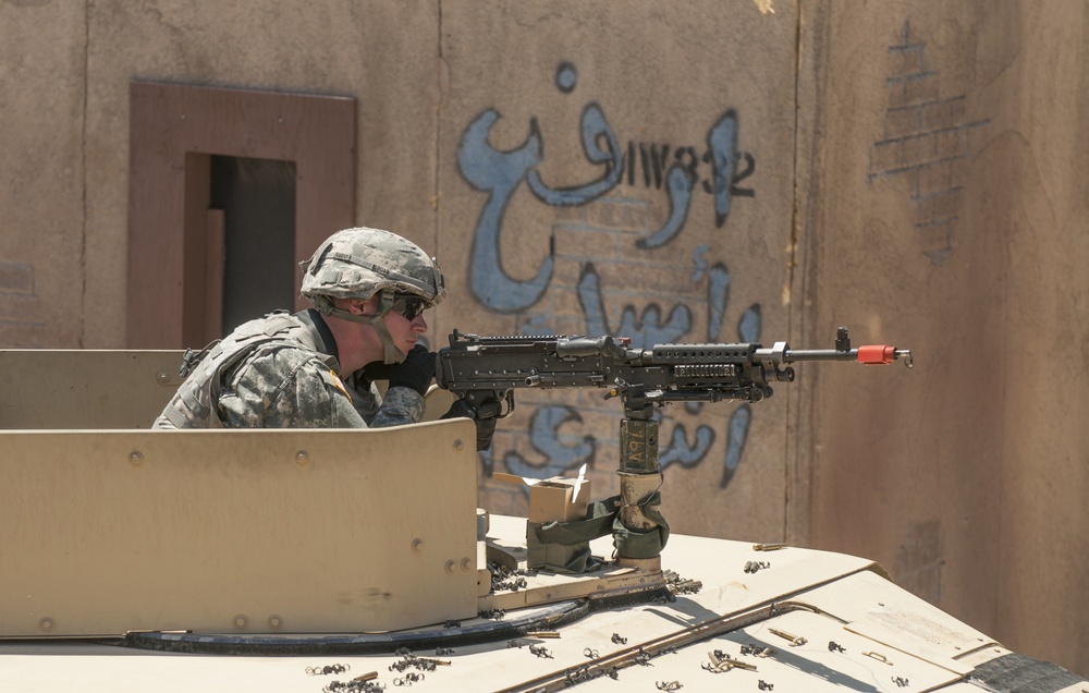 Combat training in 'the box' at Fort Irwin