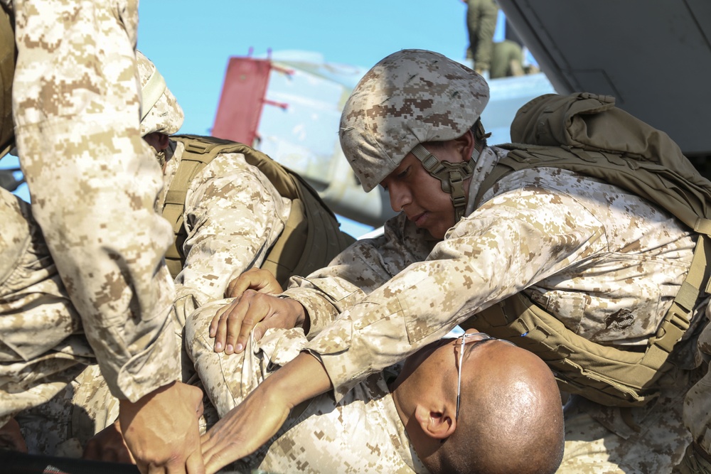Marines rehearse life-saving skills before deployment