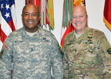 Maj. Gen. John B. Morrison Jr. visits at Caserma Ederle in Vicenza, Italy