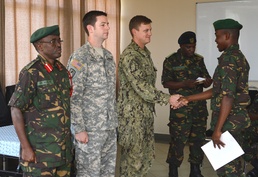 EOD technicians share knowledge with Tanzanian service members