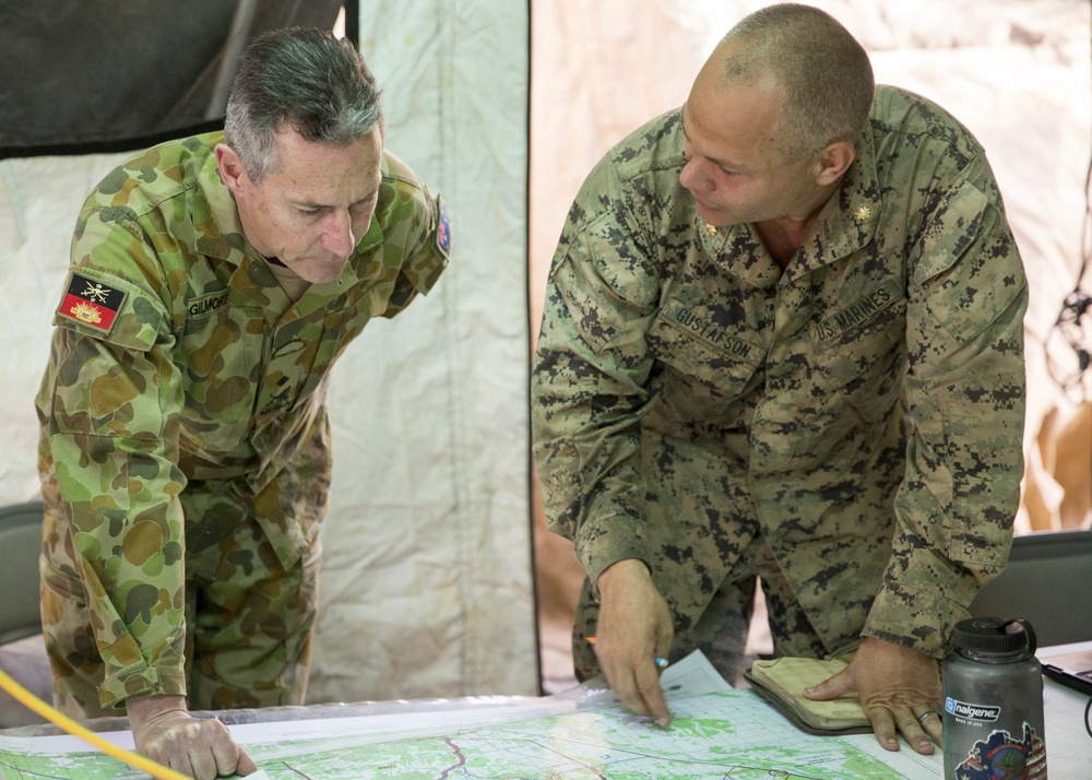 U.S. Marines with Marine Rotational Force – Darwin and Australian Army soldiers train together during Exercise Crocodile Strike