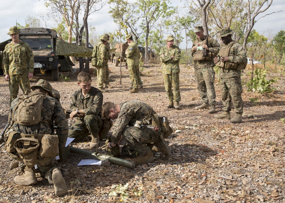 US Marines with Marine Rotational Force – Darwin and Australian Army soldiers train together during Exercise Crocodile Strike