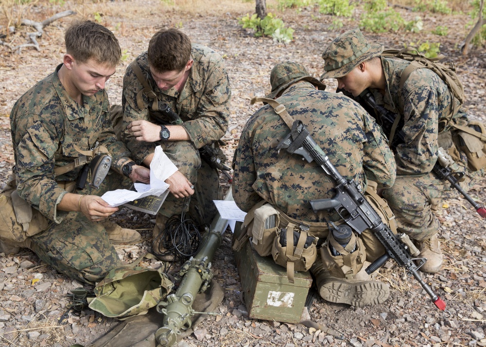 US Marines with Marine Rotational Force – Darwin and Australian Army soldiers train together during Exercise Crocodile Strike