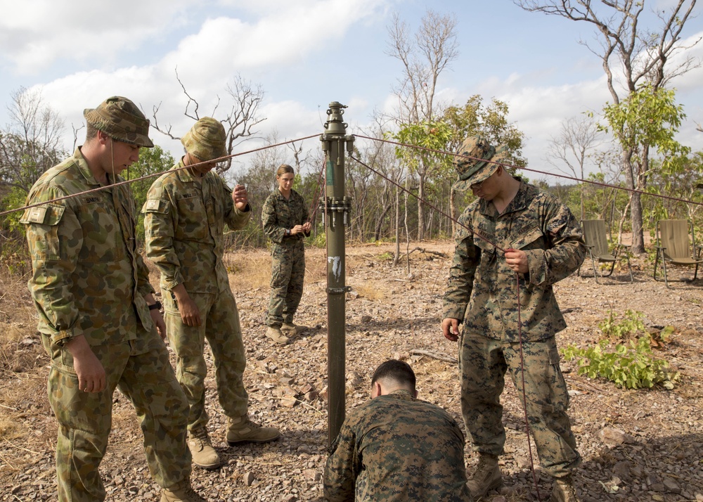 US Marines with Marine Rotational Force – Darwin and Australian Army soldiers train together during Exercise Crocodile Strike