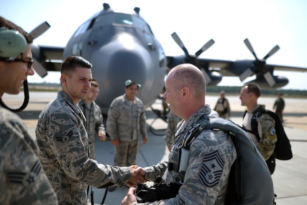 Air National Guard Command Chief Hotaling Visits 106th Rescue Wing