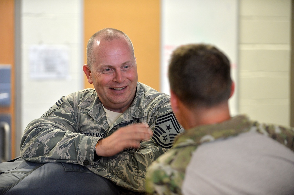 Air National Guard Command Chief Hotaling visits 106th Rescue Wing