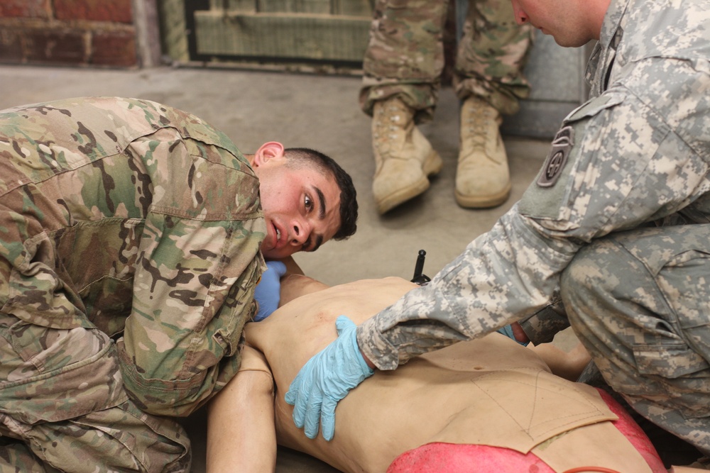 3rd BCT medic trains for 82nd Airborne Division Best Medic competition