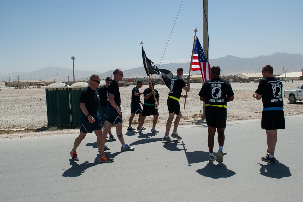 Bagram service members run to honor POWs/MIAs