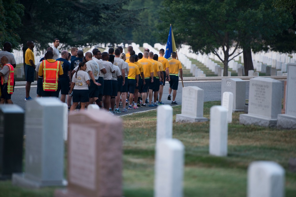 Chief Petty Officers and CPO selects visit graves in Arlington National Cemetery