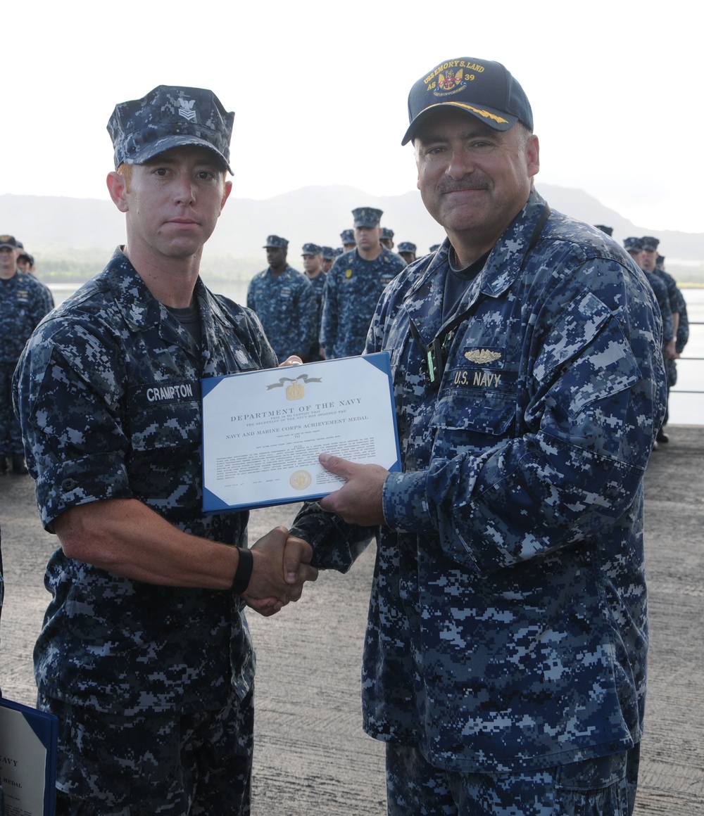 USS Emory S. Land operations