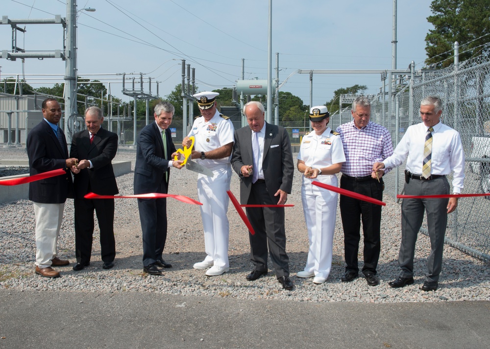 Ribbon cutting on base