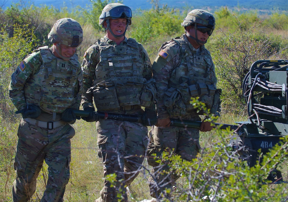 Paratroopers conduct artillery fire mission during 173rd Airborne Brigade LFX