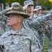 Drill sergeant teaches the salute