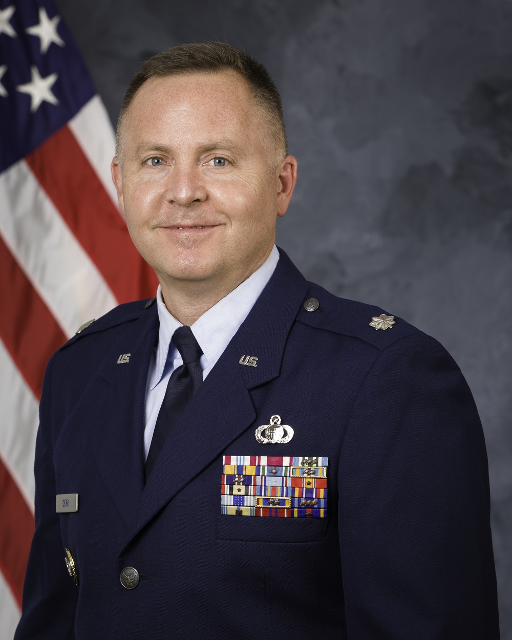 Official portrait, Lt. Col. Jeffrey J. Derr, US Air Force