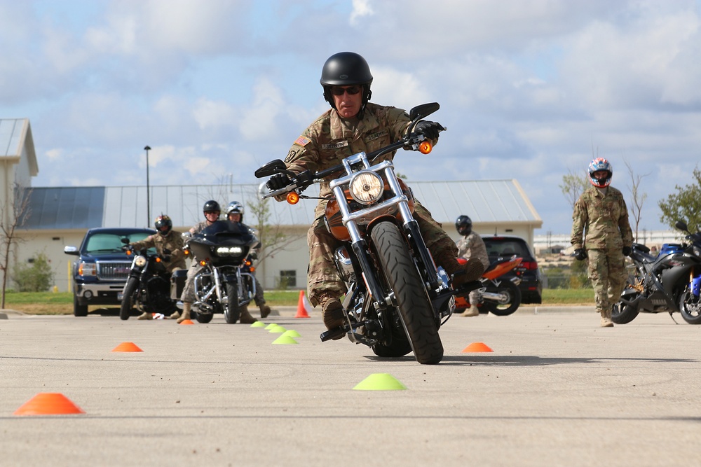 Redeployed ADA Soldiers attend motorcycle refresher course