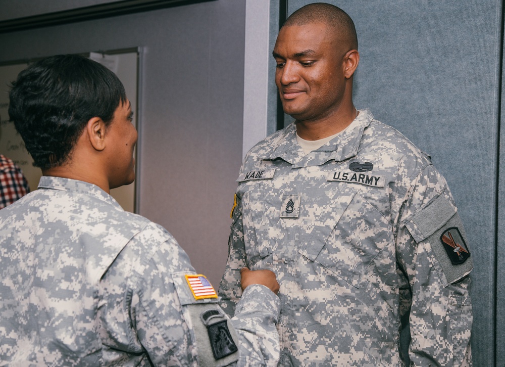 Sgt. 1st Class Teddy Wade's promotion