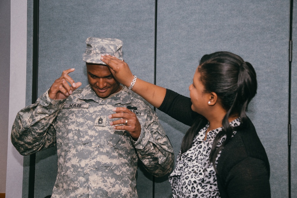 Sgt. 1st Class Teddy Wade's promotion