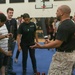 Marines show local high schoolers Martial Arts techniques
