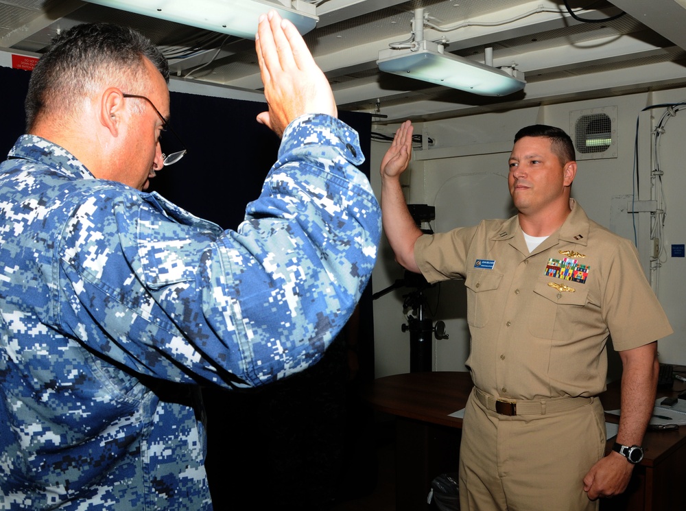 USS Emory S. Land operations officer promoted