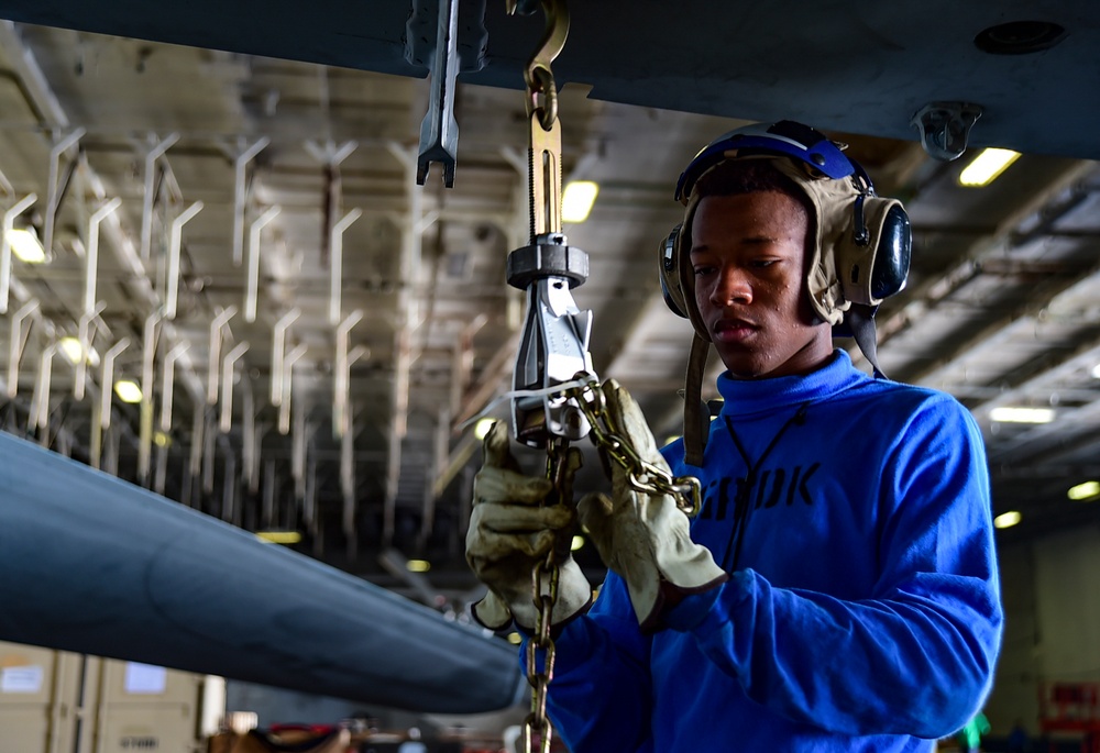 USS Dwight D. Eisenhower aircraft handling drill