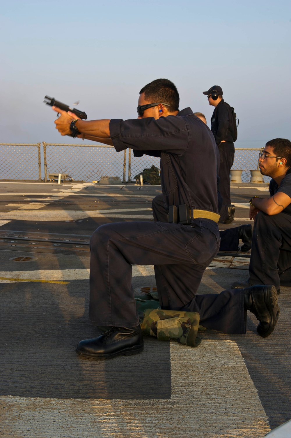 USS Winston S. Churchill Sailors conduct live-fire re-certification and qualification exercise